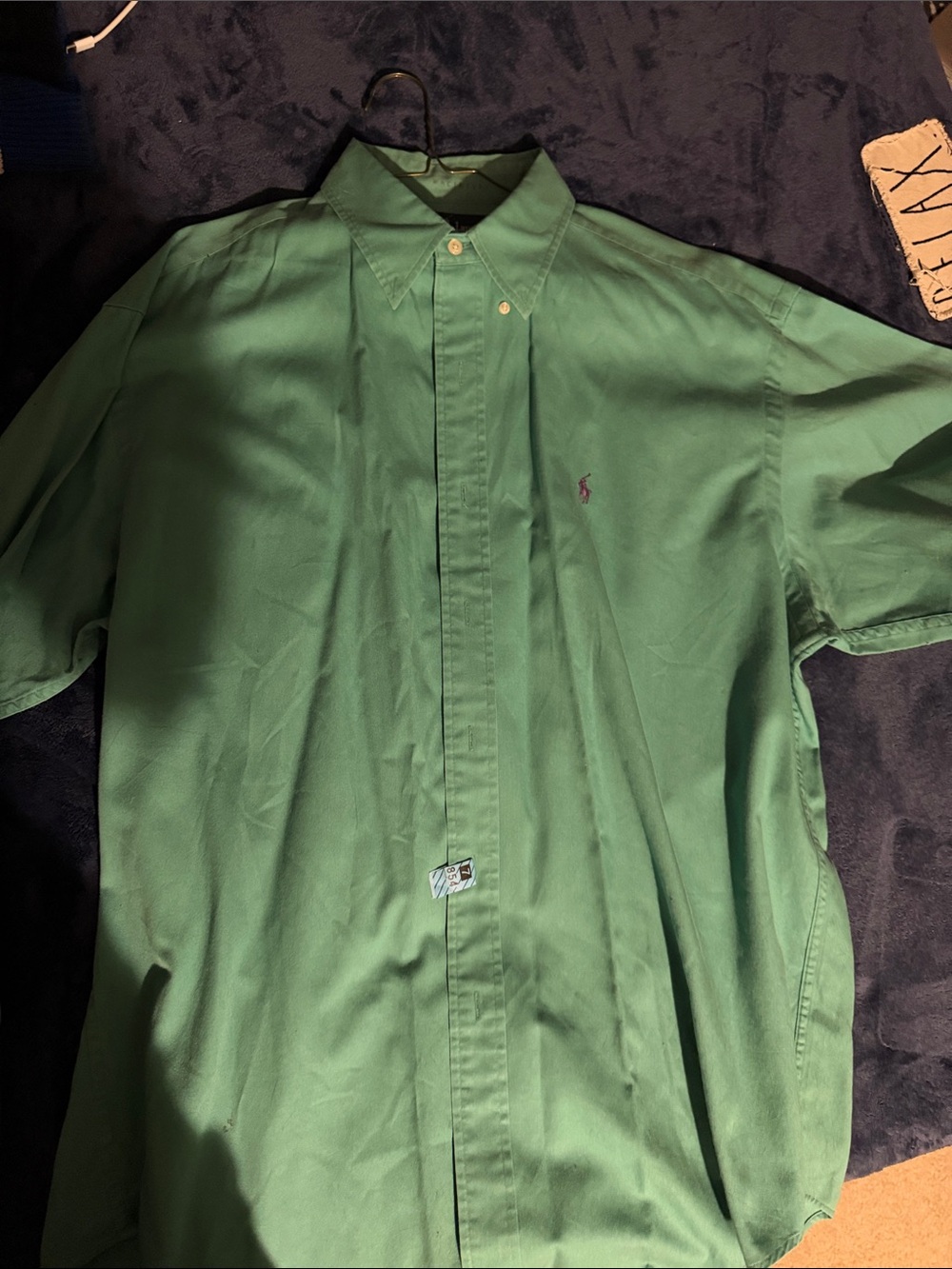 Ralph Lauren Green Short Sleeve Button-Down Shirt